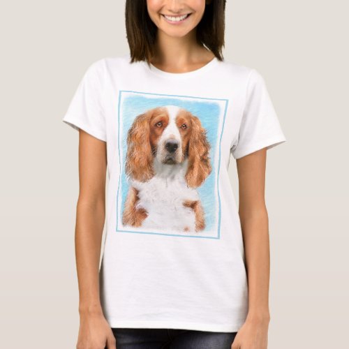 Welsh Springer Spaniel Painting _ Original Dog Art T_Shirt