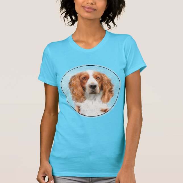Welsh Springer Spaniel Painting - Original Dog Art T-Shirt (Front)