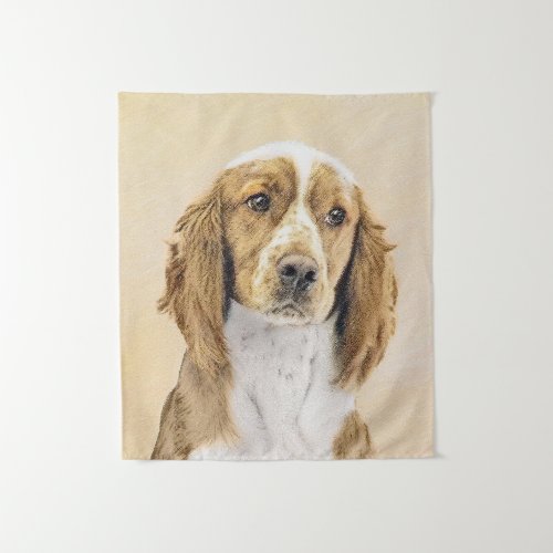 Welsh Springer Spaniel Painting _ Original Dog Art Tapestry
