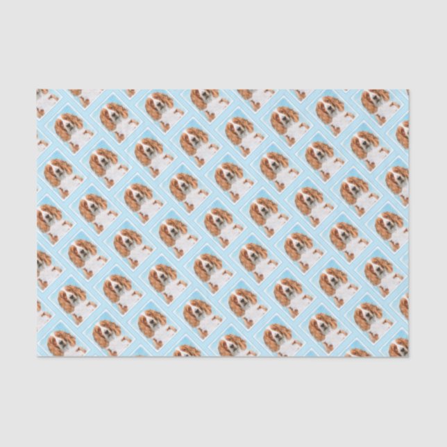 Welsh Springer Spaniel Painting - Original Dog Art Tissue Paper (Front)