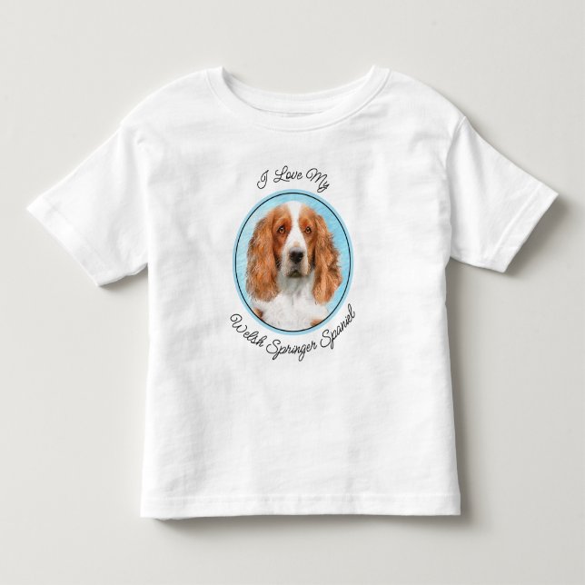 Welsh Springer Spaniel Painting - Original Dog Art Toddler T-shirt (Front)