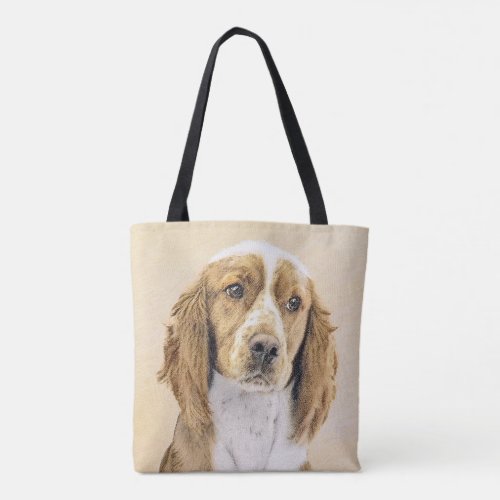 Welsh Springer Spaniel Painting _ Original Dog Art Tote Bag