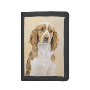 Welsh Springer Spaniel Painting - Original Dog Art Trifold Wallet