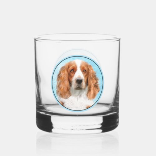 Welsh Springer Spaniel Painting _ Original Dog Art Whiskey Glass