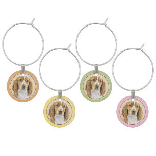 Welsh Springer Spaniel Painting - Original Dog Art Wine Charm