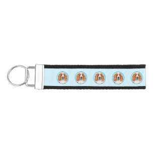 Welsh Springer Spaniel Painting - Original Dog Art Wrist Keychain