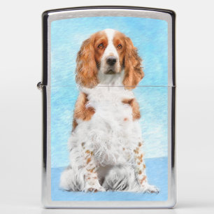 Welsh Springer Spaniel Painting - Original Dog Art Zippo Lighter