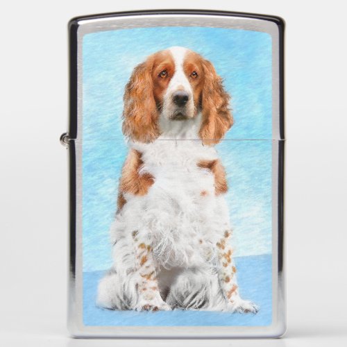 Welsh Springer Spaniel Painting _ Original Dog Art Zippo Lighter