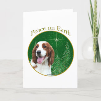Welsh Springer Spaniel Peace Holiday Card