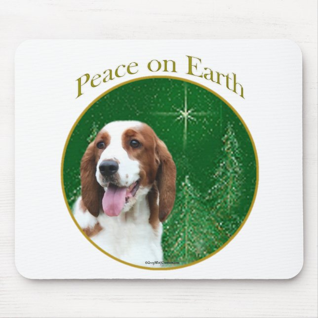 Welsh Springer Spaniel Peace Mouse Pad (Front)
