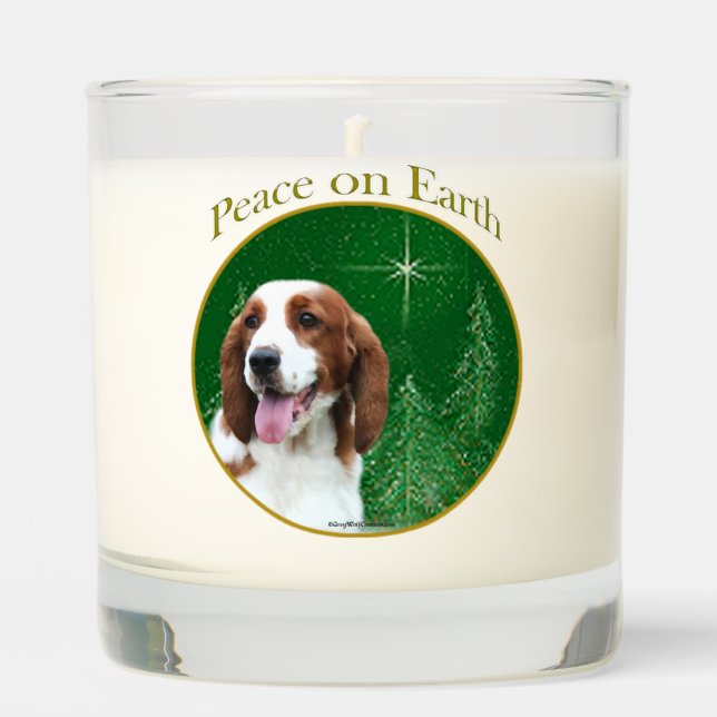 Welsh Springer Spaniel Peace Scented Candle (Front)