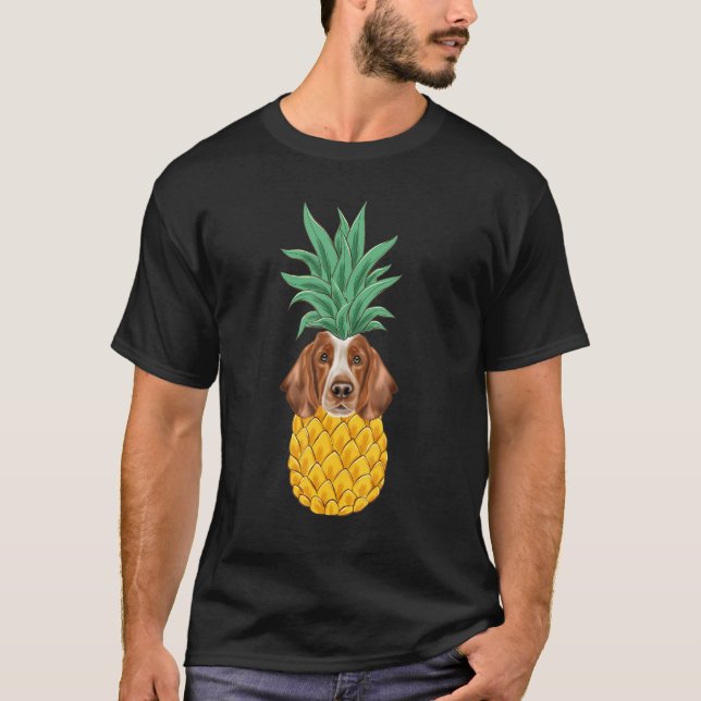 Welsh Springer Spaniel Pineapple Dog T-Shirt (Front)