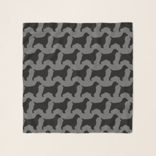 Welsh Springer Spaniel Silhouettes Pattern Scarf
