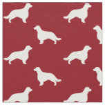 Welsh Springer Spaniel Silhouettes with Long Tail Fabric