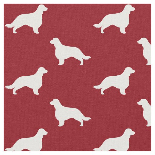 Welsh Springer Spaniel Silhouettes with Long Tail Fabric