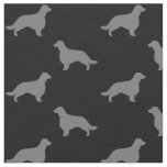 Welsh Springer Spaniel Silhouettes with Long Tail Fabric