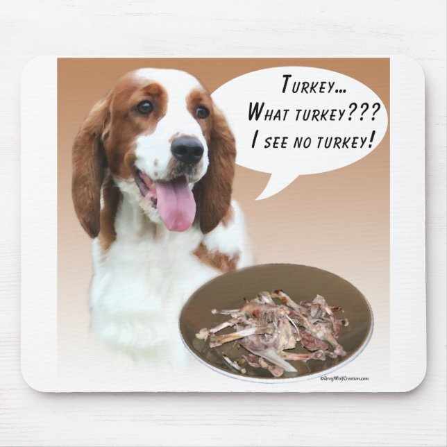 Welsh Springer Spaniel Turkey Mouse Pad (Front)