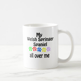 Welsh Springer Spaniel Walks Design Coffee Mug