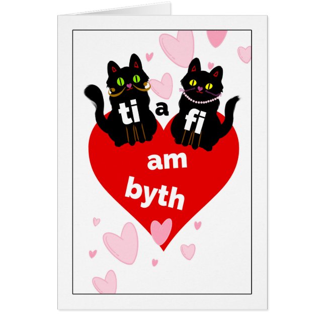 Welsh St. Dwynwen’s Day Ti a Fi am Byth Cards (Front)