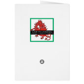 Welsh St Dwynwen's Hearts Roses Faux Patchwork Cards (Back)