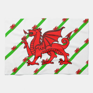 Welsh stripes flag towel