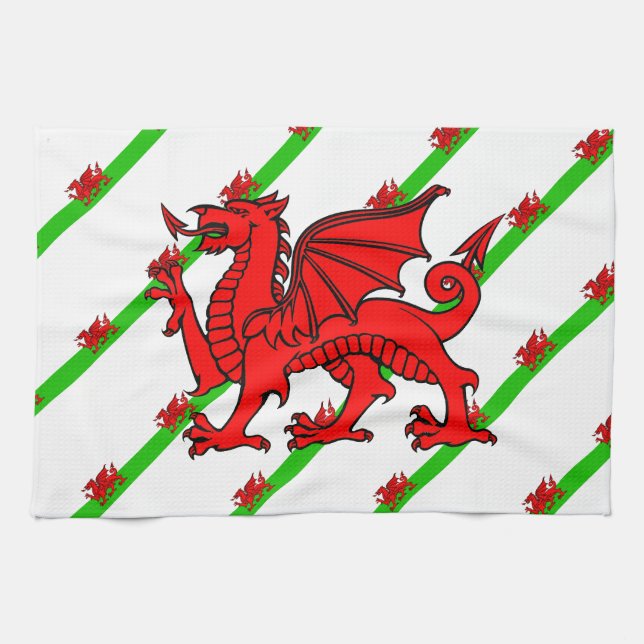 Welsh stripes flag towel (Horizontal)