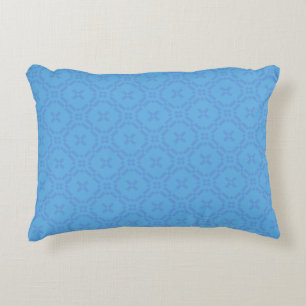 Welsh Tapestry Pattern, Chic Blue Accent Pillow