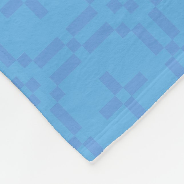 Welsh Tapestry Pattern, Chic Blue Fleece Blanket (Corner)