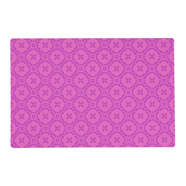 Welsh Tapestry Pattern, Pink Laminated Place Mat (Front)