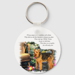 Welsh Terrier Art Gifts Keychain