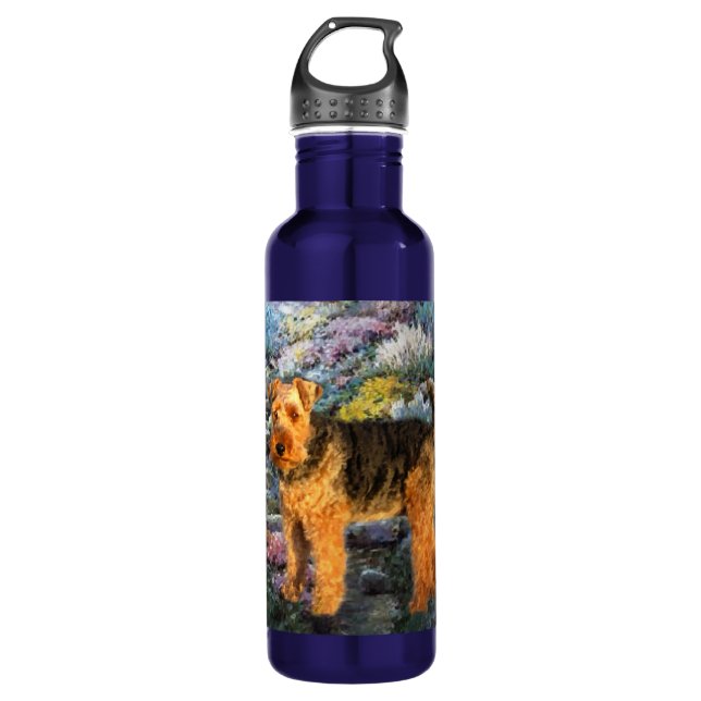 Welsh Terrier Art Stainless Steel Water Bottle (Front)