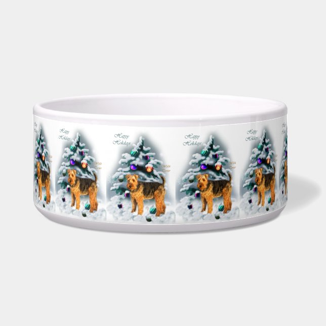 Welsh Terrier Christmas  Bowl (Front)