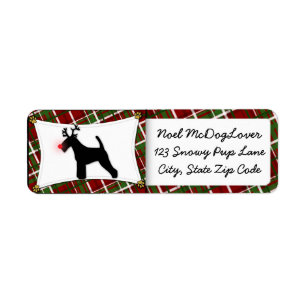 Welsh Terrier Christmas Label