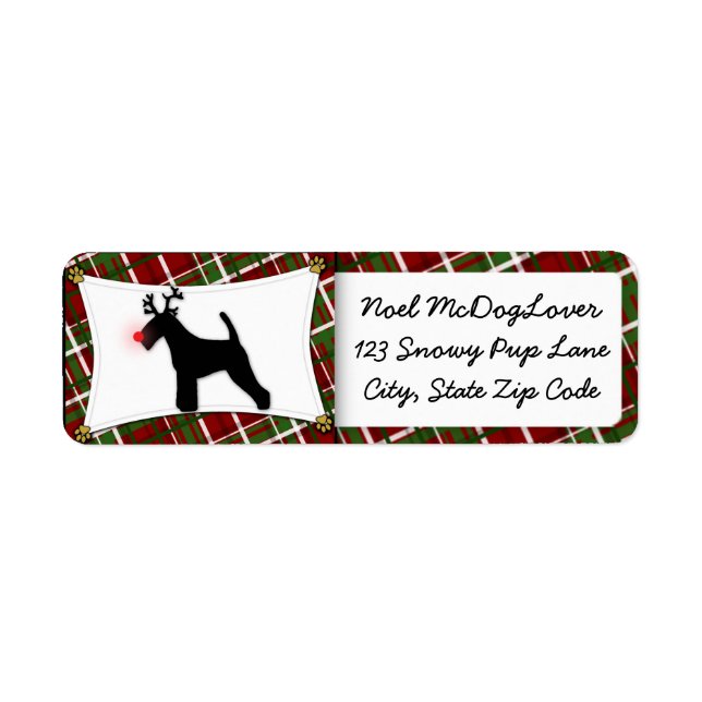 Welsh Terrier Christmas Label (Front)