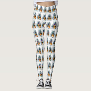 Welsh Terrier Christmas   Leggings
