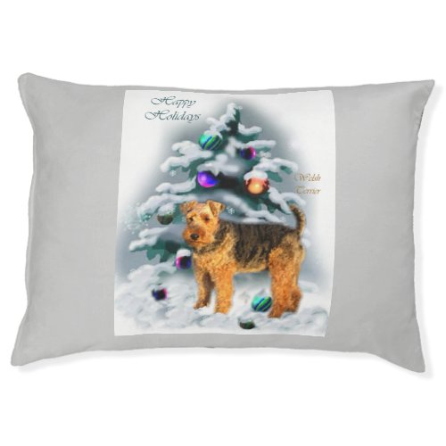 Welsh Terrier Christmas  Pet Bed