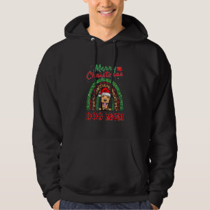 Welsh Terrier Christmas Santa Hat Dog Mom Boho Rai Hoodie