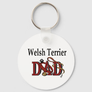 Welsh Terrier Dad Gifts Keychain