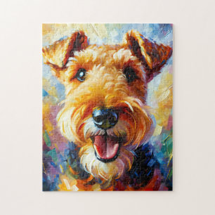 Welsh Terrier Dog Acrylic Print Dog Lover Gift Jigsaw Puzzle