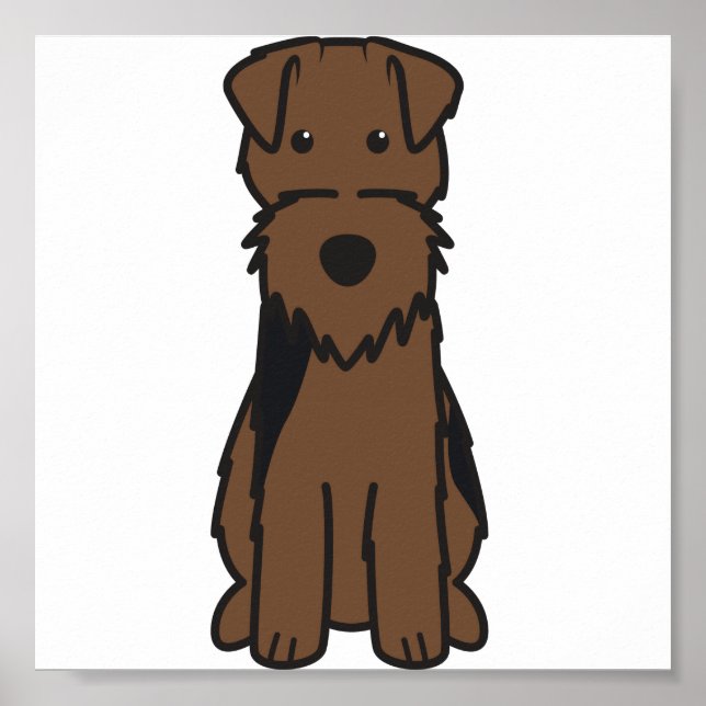 Welsh Terrier Dog Cartoon Poster (Front)