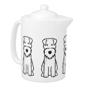 Welsh Terrier Dog Cartoon Teapot