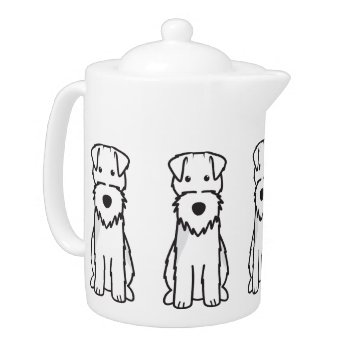Welsh Terrier Dog Cartoon Teapot by DogBreedCartoon at Zazzle