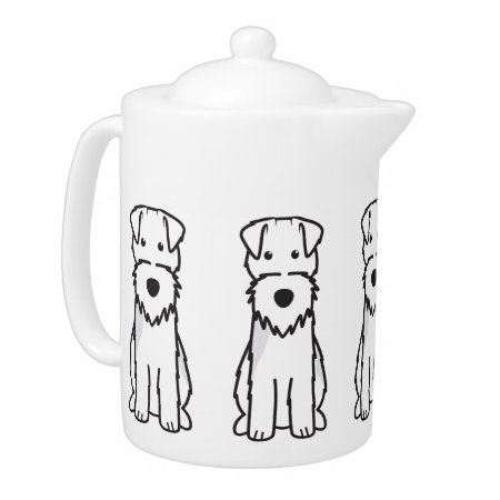 Welsh Terrier Dog Cartoon Teapot