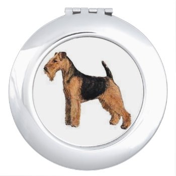 Welsh Terrier Dog Compact Mirror by walkandbark at Zazzle