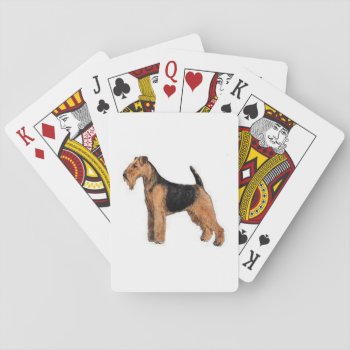 Welsh Terrier Dog Playing Cards by walkandbark at Zazzle