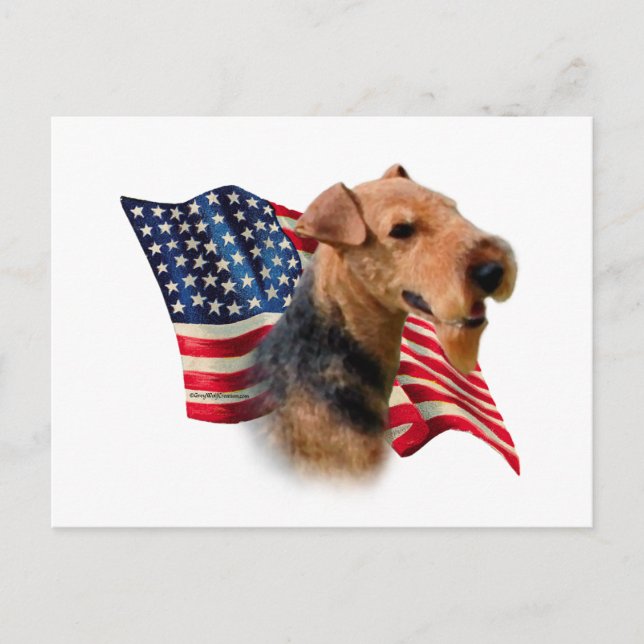 Welsh Terrier Flag Postcard (Front)