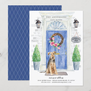 Welsh Terrier Front Door Moving Announcement
