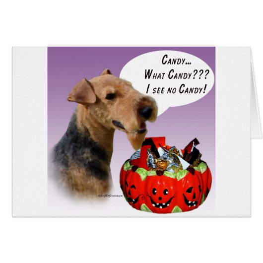 Welsh Terrier Halloween Candy Cards (Front Horizontal)