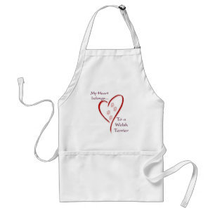 Welsh Terrier Heart Belongs Adult Apron