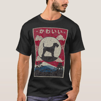 Welsh Terrier Japanese Design Kawaii Dog Mom birth T-Shirt